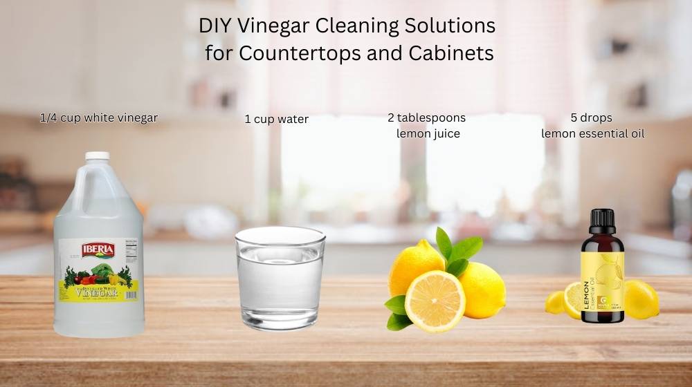 DIY Vinegar Cleaning Solutions
for Countertops and Cabinets