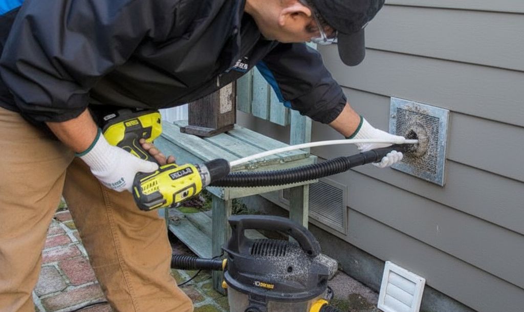 Clean a Dryer Vent on the Roof