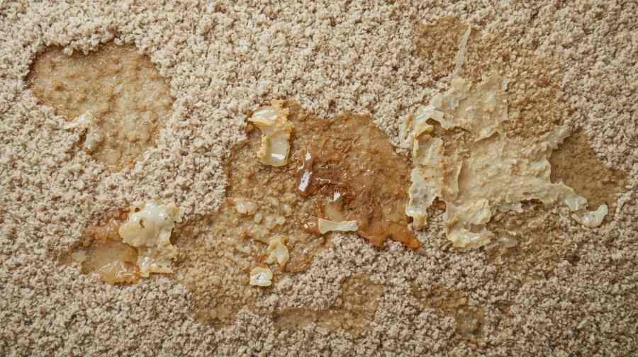 Wax and Gum stain in carpet