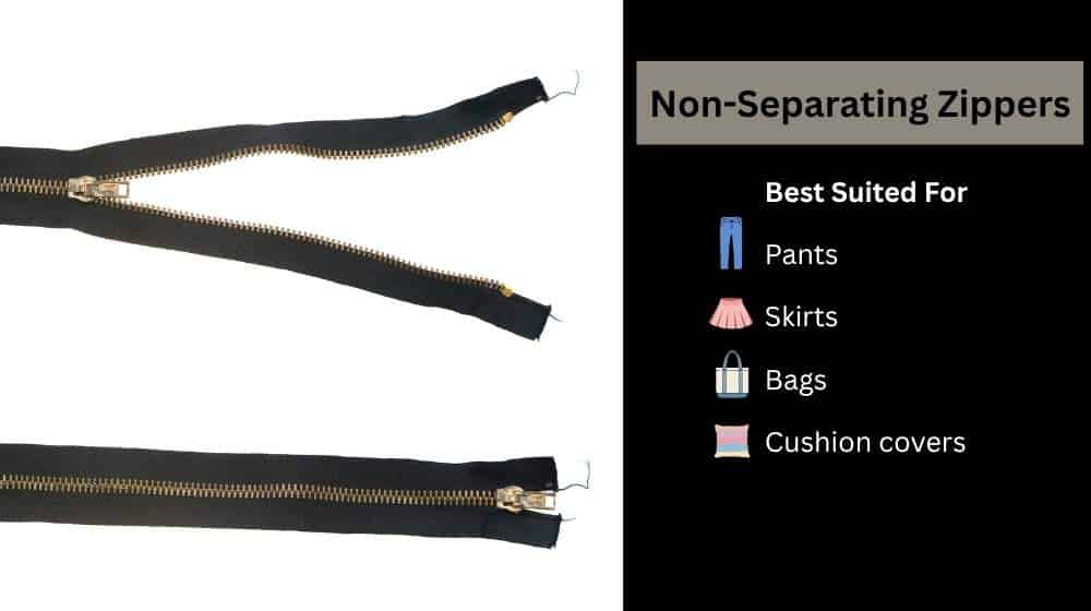 Closed-End (Non-Separating) Zippers