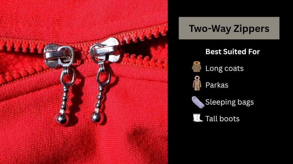 Two-Way Zippers