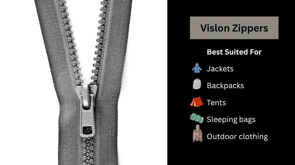 Vislon Zippers (Molded Plastic Zippers)